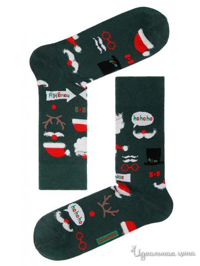 Носки CONTE, цвет темно-зеленый