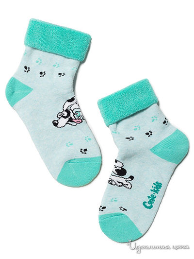 Носки CONTE, цвет бледно-бирюзовый