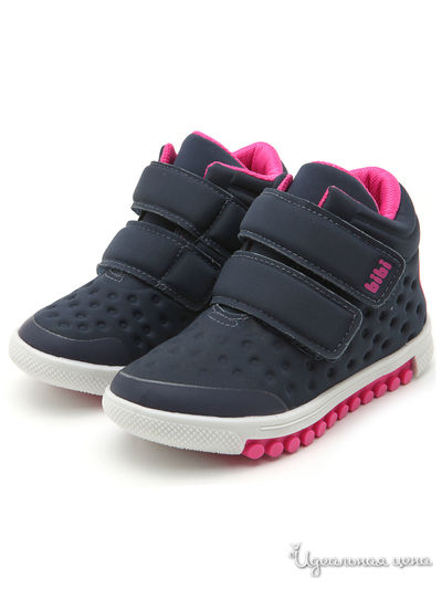 Кеды Bibi, цвет темно-синий, розовый