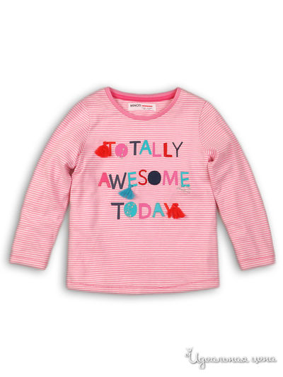 Лонгслив Minoti, цвет розовый, кремовый