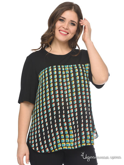 Блуза Svesta, цвет черный, зеленый