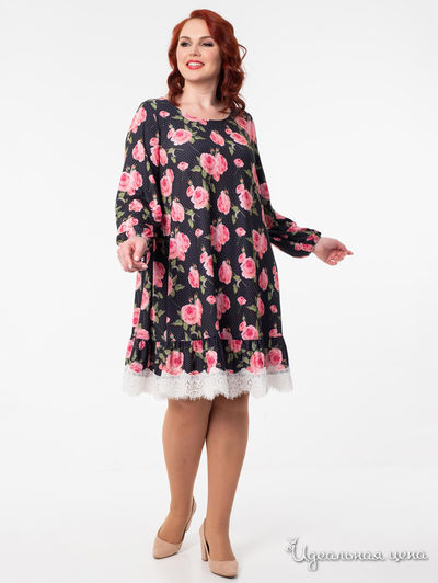 Платье Wisell, цвет черный, розовый