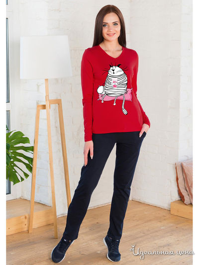 Костюм: блуза, брюки Sharlize, цвет красный