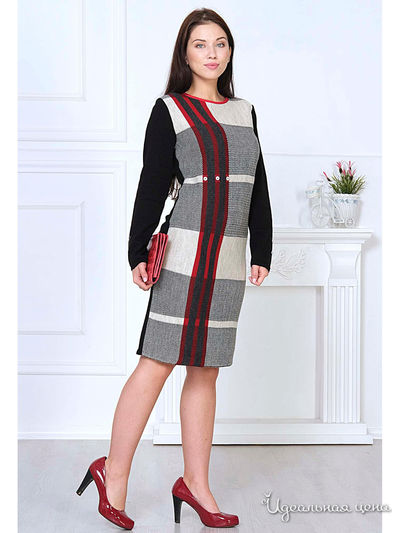 Платье Текстильная мануфактура, цвет синий, красный