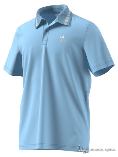 Поло Adidas, цвет голубой