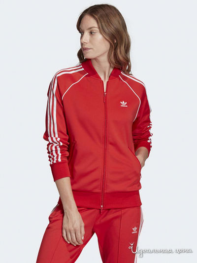 Толстовка спортивная Adidas, цвет красный