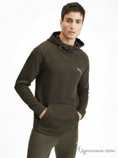Толстовка Puma, цвет зеленый
