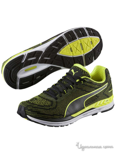 Кроссовки Puma, цвет черный, желтый