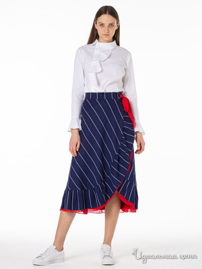 Юбка Adzhedo, цвет синий, красный
