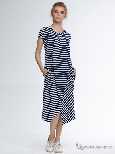 Платье Adzhedo, цвет синий, белый