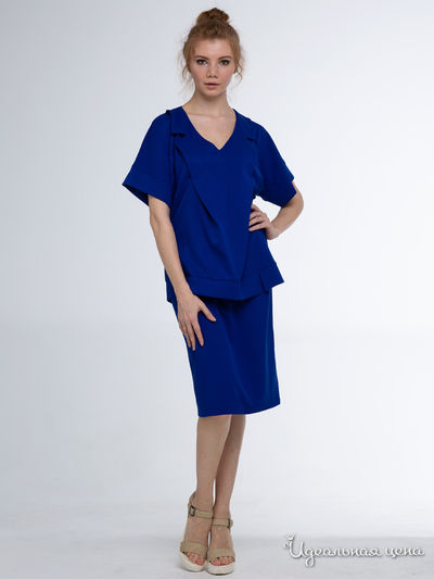 Костюм: блуза, юбка Adzhedo, цвет синий