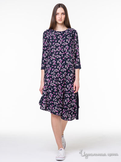 Платье Adzhedo, цвет темно-синий, розовый