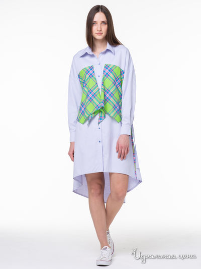 Платье Adzhedo, цвет сиреневый, зеленый