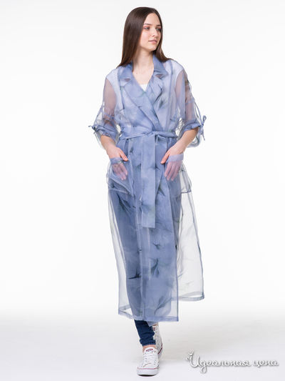 Плащ Adzhedo, цвет серо-голубой