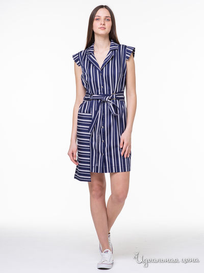 Платье Adzhedo, цвет синий, белый