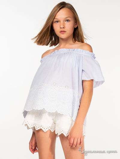 Топ Orby, цвет белый, голубой