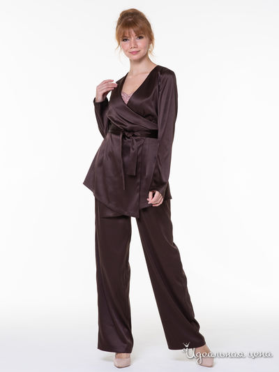 Костюм: жакет, брюки Adzhedo, цвет коричневый