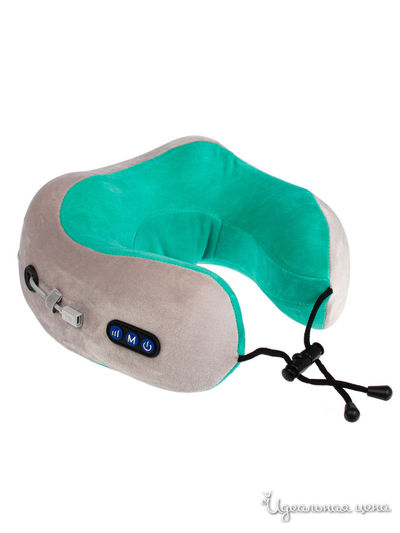 Дорожная подушка-подголовник для шеи с завязками Bradex, цвет зеленый