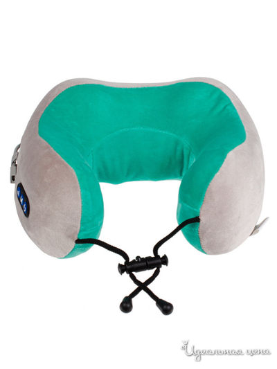 Дорожная подушка-подголовник для шеи с завязками Bradex, цвет зеленый