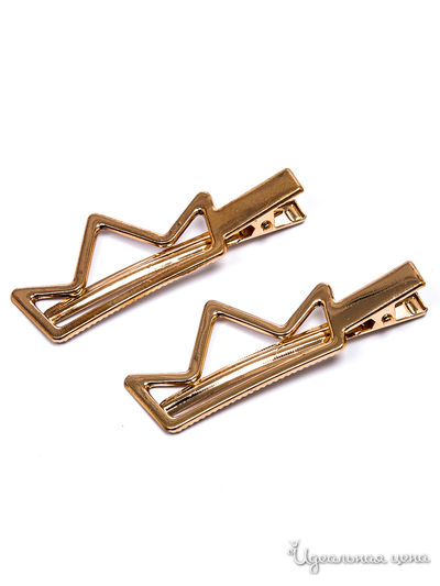 Заколка зажим для волос, 2 шт Bradex, цвет золотой