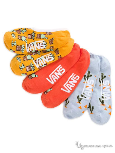 Носки, 3 пары Vans, цвет мультиколор