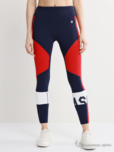 Леггинсы ASICS, цвет синий, красный