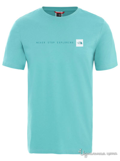 Футболка The North Face, цвет бирюзовый