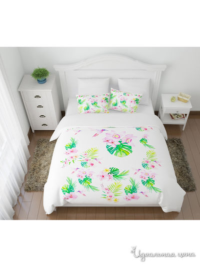 Комплект постельного белья односторонний, 1,5-спальный Сирень, цвет мультиколор