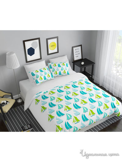 Комплект постельного белья односторонний, 1,5-спальный Сирень, цвет мультиколор