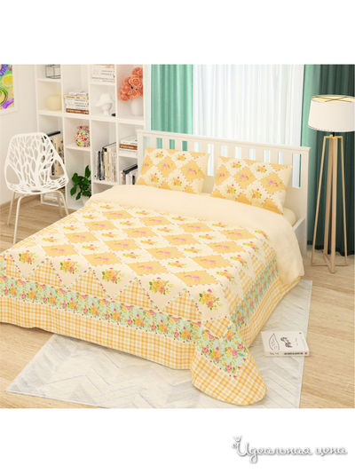 Комплект постельного белья двусторонний, Евро Сирень, цвет мультиколор