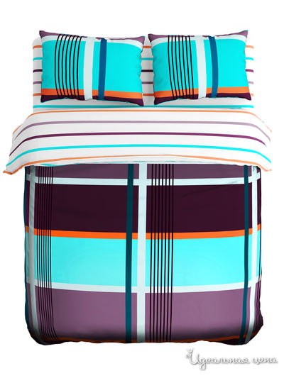 Комплект постельного белья двусторонний, Евро Сирень, цвет мультиколор