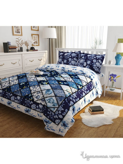 Комплект постельного белья двусторонний, 2-спальный Сирень, цвет мультиколор