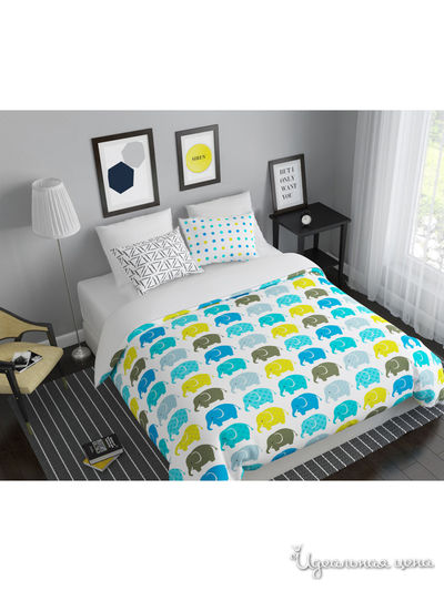 Комплект постельного белья односторонний, 1,5-спальный Сирень, цвет мультиколор