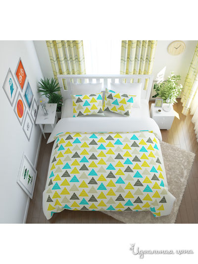 Комплект постельного белья односторонний, 1,5-спальный Сирень, цвет мультиколор