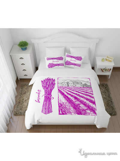 Комплект постельного белья односторонний, 2-спальный Сирень, цвет мультиколор