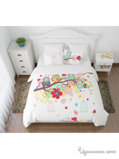 Комплект постельного белья односторонний, 2-спальный Сирень, цвет мультиколор