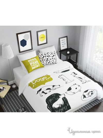 Комплект постельного белья односторонний, Евро Сирень, цвет мультиколор