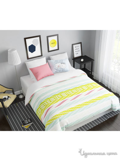 Комплект постельного белья односторонний, 1,5-спальный Сирень, цвет мультиколор