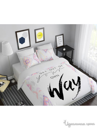 Комплект постельного белья односторонний, 1,5-спальный Сирень, цвет мультиколор