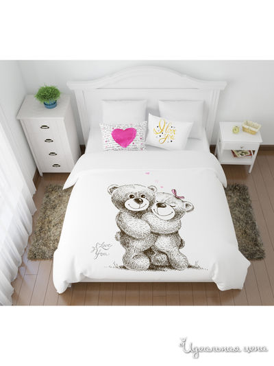 Комплект постельного белья односторонний, Евро Сирень, цвет мультиколор