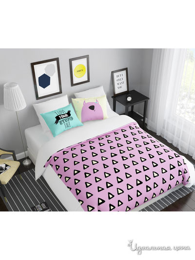 Комплект постельного белья односторонний, 1,5-спальный Сирень, цвет мультиколор