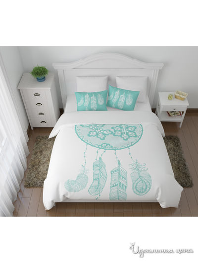 Комплект постельного белья односторонний, 1,5-спальный Сирень, цвет мультиколор