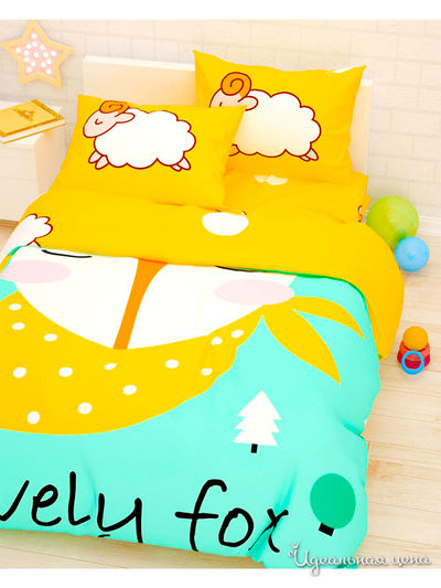 Комплект постельного белья двусторонний, 1,5-спальный Сирень, цвет мультиколор