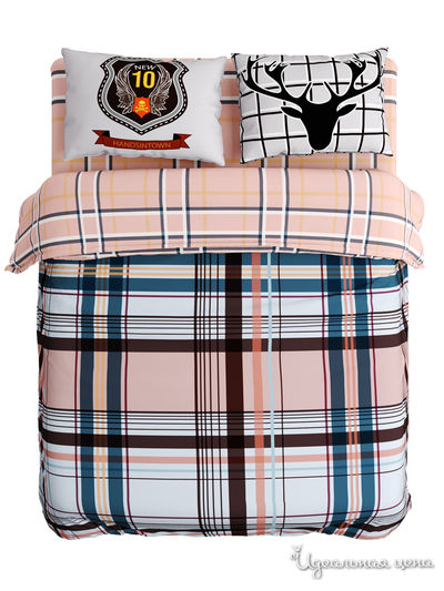 Комплект постельного белья двусторонний, 1,5-спальный Сирень, цвет мультиколор