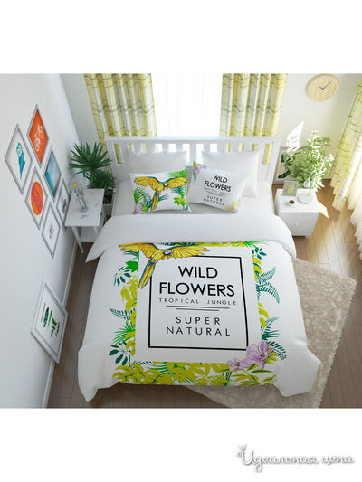 Комплект постельного белья односторонний, 2-спальный Сирень, цвет мультиколор