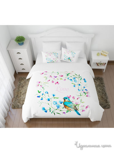 Комплект постельного белья односторонний, 2-спальный Сирень, цвет мультиколор