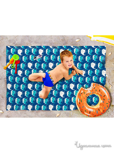 Пляжное покрывало, 90*140 см Сирень, цвет синий