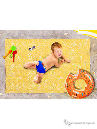 Пляжное покрывало, 90*140 см Сирень, цвет желтый