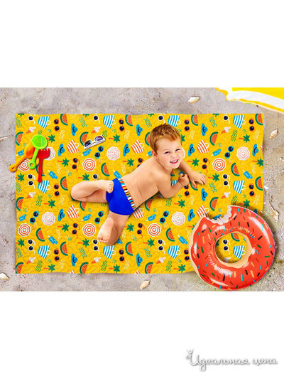 Пляжное покрывало, 90*140 см Сирень, цвет желтый