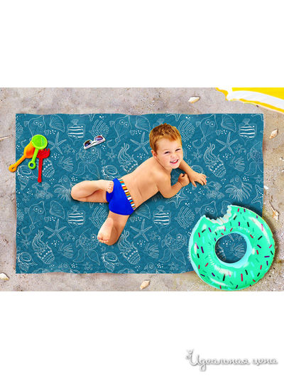 Пляжное покрывало, 90*140 см Сирень, цвет синий